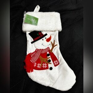 NWT Snowman Christmas Stocking Holly & Moss Brand